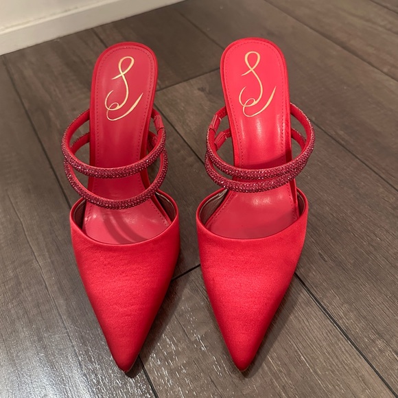NEW Heels Agustina Bold Fuschia Suede Mule Pumps - Picture 12 of 13